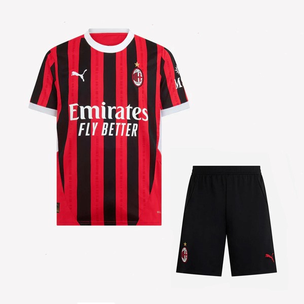 Camiseta AC Milan 1ª Niño 2024-2025 Negro